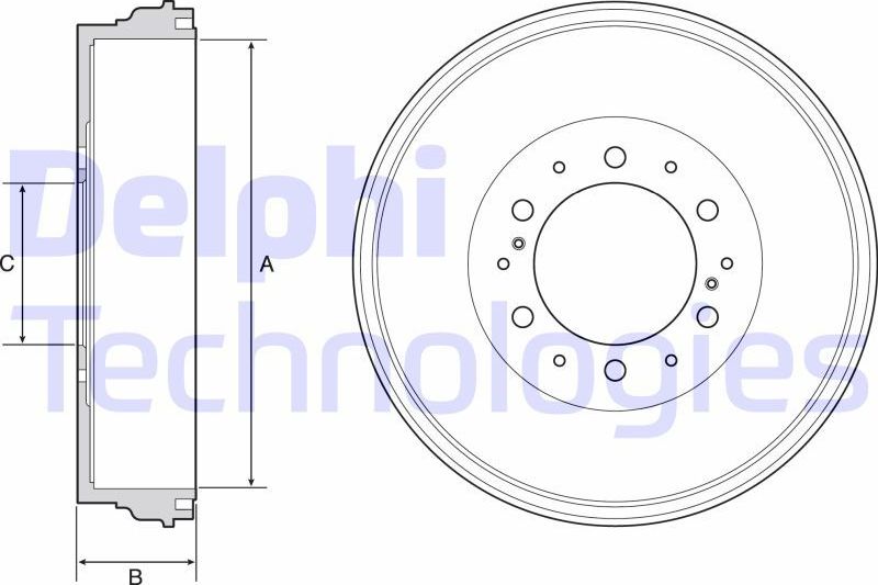 Тормозной барабан Delphi. Артикул BF537