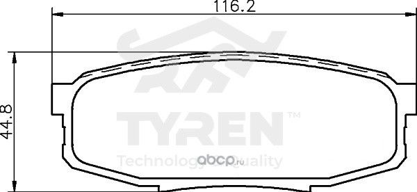 Колодки тормозные дисковые | зад | (Tyren). Артикул TYR1222051