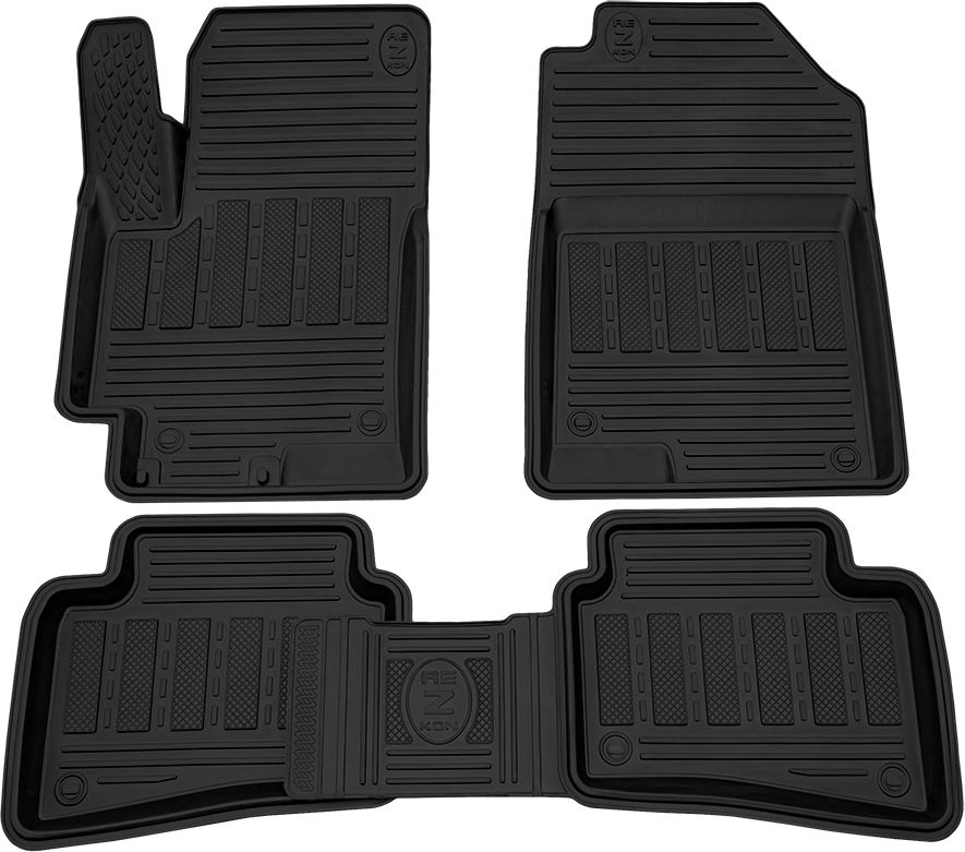 Коврики Rezkon резиновые для салона Hyundai Solaris II 2017-2026. Артикул 1020050200