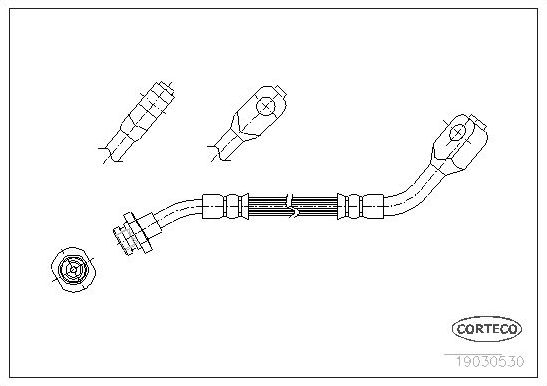 Тормозной шланг Corteco. Артикул 19030530