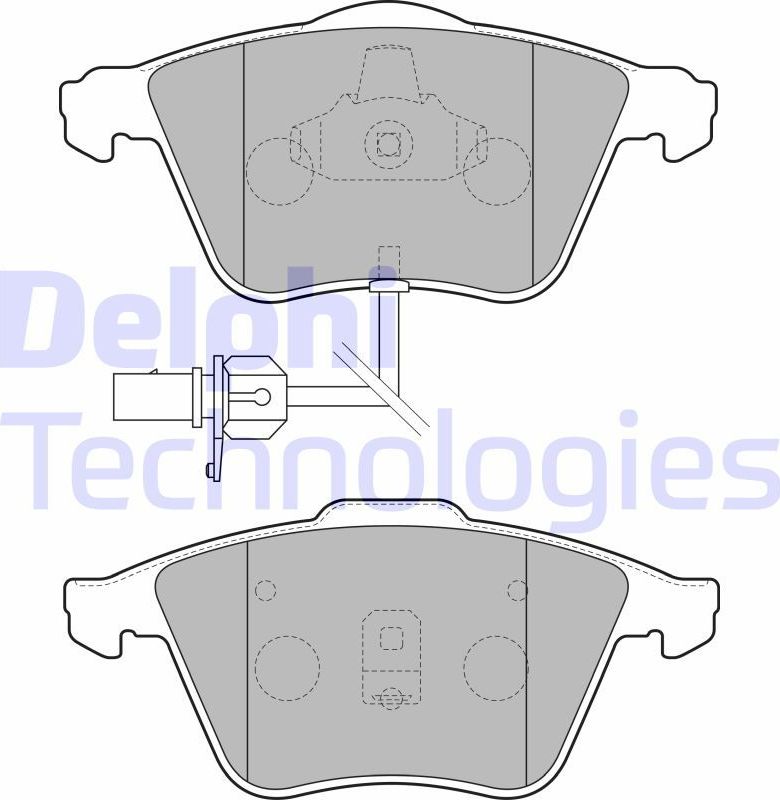 Тормозные колодки Delphi (Low-Metallic) передние для Volkswagen Passat B5 1999-2005. Артикул LP1825