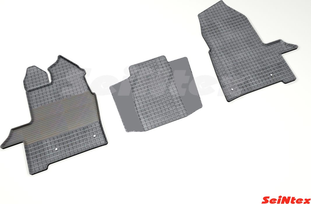 Коврики резиновые Seintex с узором сетка для салона Ford Tourneo Custom 2016-2026. Артикул 88293