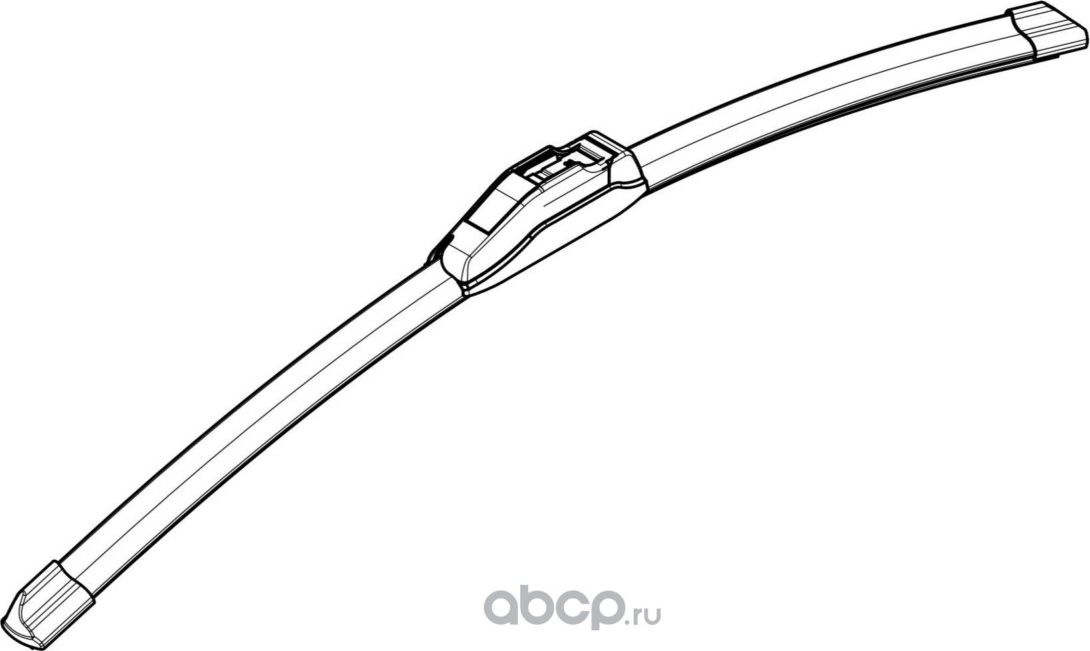 Щетка стеклоочистителя бескаркасная PLUS 650мм (26) 1 адптр (Hook 9x3, 9x4 Крючо (Airline). Артикул AWBBN650