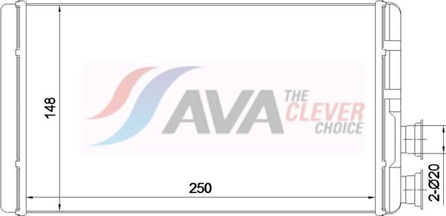 Радиатор отопителя (печки) AVA передний для Bentley Bentayga I 2015-2026. Артикул AI6469