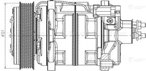 Компрессор кондиционера Luzar для УАЗ Patriot I 2004-2025. Артикул LCAC 0305