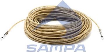 Трос тента таможенный 6 мм, 42 м с наконечниками Sampa. Артикул 096.4257