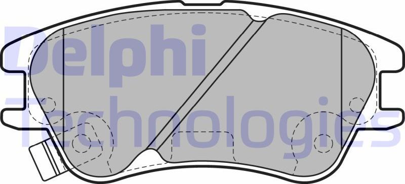 Тормозные колодки Delphi (Low-Metallic). Артикул LP2062