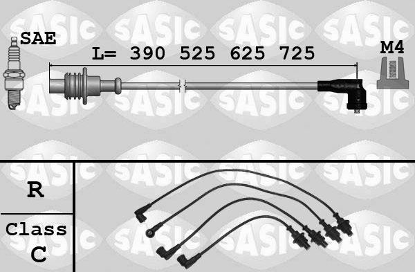 Высоковольтные провода (провода зажигания) (комплект) Sasic для Fiat Ducato II 1994-2002. Артикул 9280001