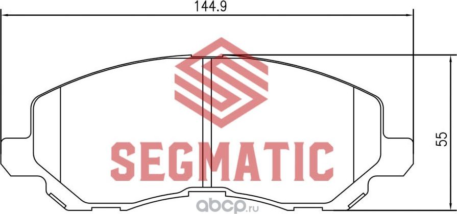 SGBP2555 Колодка торм диск пер Mitsubishi Lancer 1.6 2003-2008 Mitsubishi Lancer (Segmatic) Segmatic. Артикул SGBP2555