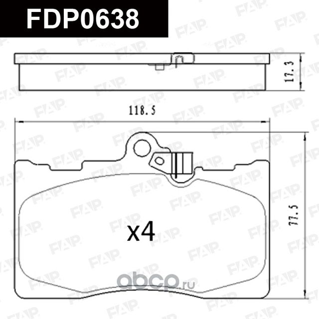 Колодки тормозные передние (FAP). Артикул FDP0638
