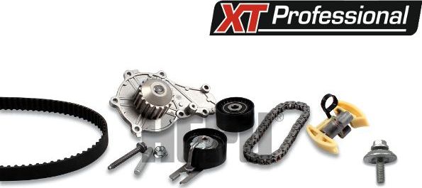 Помпа (водяной насос) с комплектом ремня ГРМ Hepu XT-Professional. Артикул PK08030XT