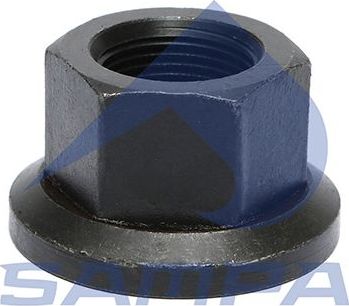 Гайка колесная M22x1,5 -10   H26.2  27  ключ-SW32  наружнD46 с упорной шайбой универсальная для Sampa. Артикул 020.451/1