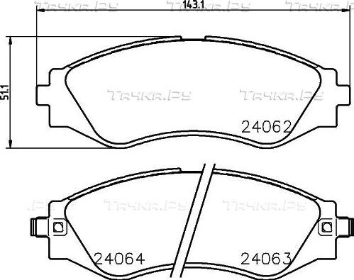 Тормозные колодки Mintex передние для Chevrolet Epica I 2005-2011. Артикул MDB2563
