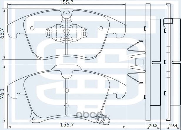 Колодки тормозные передние (Starke). Артикул 176709