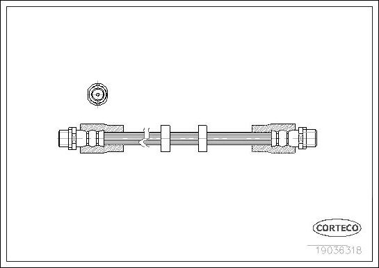 Тормозной шланг Corteco передний для Audi A6 III (C6) 2004-2011. Артикул 19036318