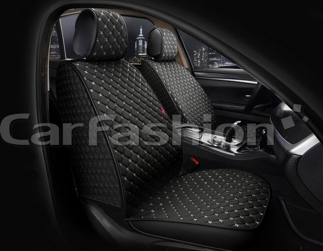 Накидки универсальные CarFashion Cube Front для авто, цвет Черный/Черный/Серый. Артикул 26164