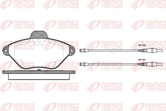 Тормозные колодки Remsa. Артикул 0439.04
