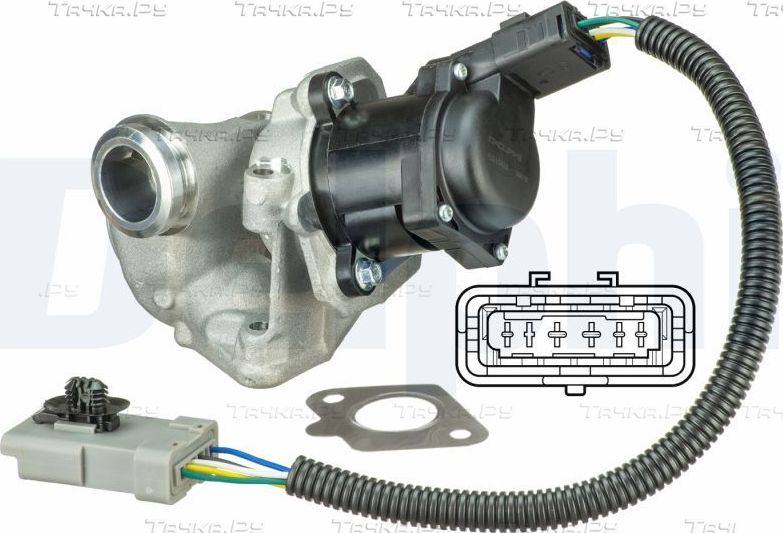 Клапан EGR (рециркуляции выхлопных газов) Delphi для Volvo V50 I 2005-2011. Артикул EG10435-12B1