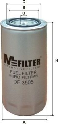 Топливный фильтр MFilter для DAF 85 1992-1998. Артикул DF 3505
