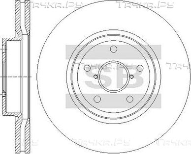 Тормозной диск Sangsin Hi-Q передний для Subaru Impreza III 2008-2013. Артикул SD4712
