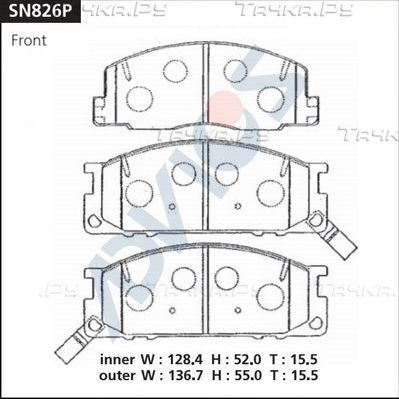 Тормозные колодки Advics. Артикул SN826P