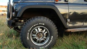 Расширители колесных арок Fenders (под нерезанные арки колёс) для УАЗ Хантер 2003-2025. Артикул ТКУ-03