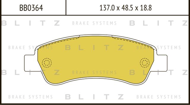 Колодки тормозные дисковые задние CITROEN JUMPER 2006- PEUGEOT BOXER 2006- FIAT (Blitz). Артикул BB0364