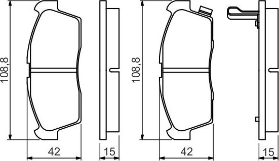 Тормозные колодки Bosch (Low-Metallic) передние для Citroen C-ZERO 2010-2020. Артикул 0 986 494 700