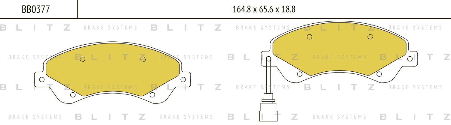 Колодки тормозные FORD TRANSIT 06- перед. (Blitz). Артикул BB0377