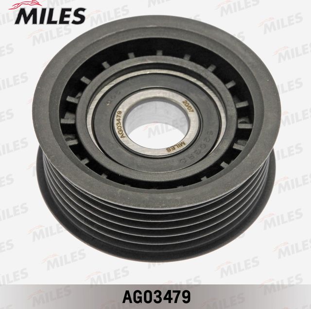 Направляющий (ведущий) ролик приводного поликлинового ремня Miles. Артикул AG03479