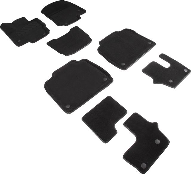 Коврики Seintex 3D ворсовые для салона Mercedes-Benz GLS-Класс X167 2019-2026 ЧЕРНЫЕ. Артикул 94735