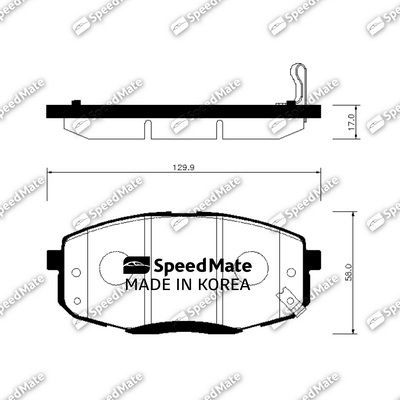 Тормозные колодки SpeedMate. Артикул SM-BPH043