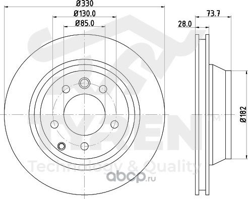 Тормозной диск (Tyren). Артикул TYR1023031