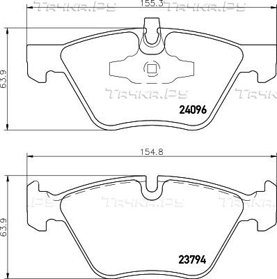 Тормозные колодки Hella Pagid передние для BMW 1 I (E82/E88) 2007-2013. Артикул 8DB 355 011-941