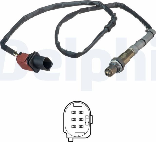 Лямбда-зонд (кислородный датчик) Delphi для Audi A3 II (8P) 2003-2008. Артикул ES20556-12B1