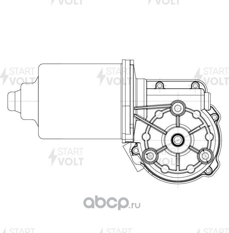 Мотор стеклоочистителя (моторчик дворников) StartVOLT передний для Audi 200 II (C3) 1983-1991. Артикул VWF 1815