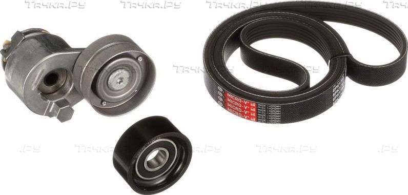 Приводной ремень поликлиновой с роликами (комплект) Gates Micro-V® Kit для Opel Vivaro A 2001-2014. Артикул K026PK1795