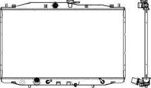 Радиатор охлаждения двигателя Sakura для Honda Accord VII 2003-2008. Артикул 3071-1011