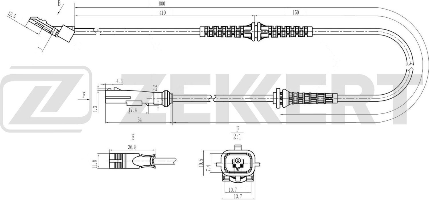 Датчик ABS Zekkert. Артикул SE-6244