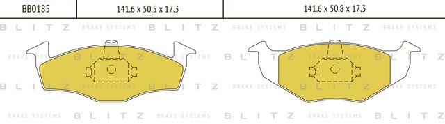 Колодки тормозные VW POLO/LUPO 95- перед. (Blitz). Артикул BB0185