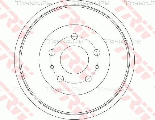Тормозной барабан TRW задний для Ford Focus III 2010-2019. Артикул DB4427
