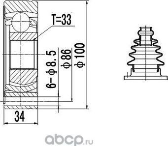Комплект ШРУСа (Dynamatrix-Korea) Dynamatrix-Korea. Артикул DCV603011
