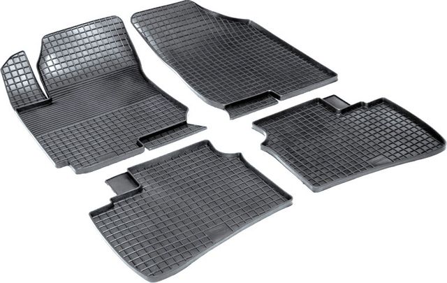 Коврики резиновые Seintex с узором сетка для салона Hyundai Elantra IV 2006-2010. Артикул 00335