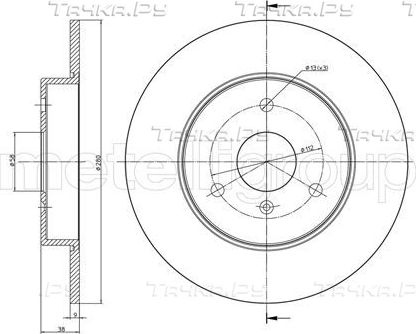 Тормозной диск Trusting передний для Smart Fortwo I (W450) 1998-2007. Артикул DF660