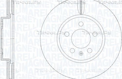 Тормозной диск Magneti Marelli. Артикул 361302040844