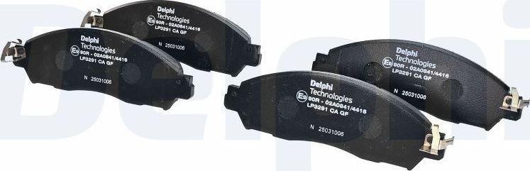 Тормозные колодки Delphi (Low-Metallic). Артикул LP3291