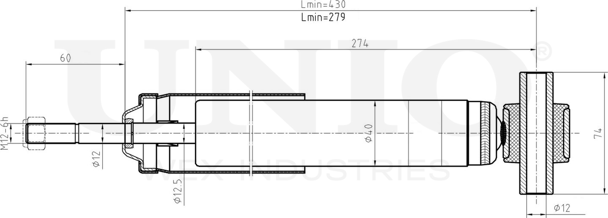 Амортизатор подвески (Unio). Артикул SAB-10691