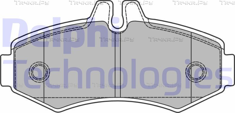 Тормозные колодки Delphi (Low-Metallic) передние для Mercedes-Benz V-Класс I (W638) 1999-2003. Артикул LP1425