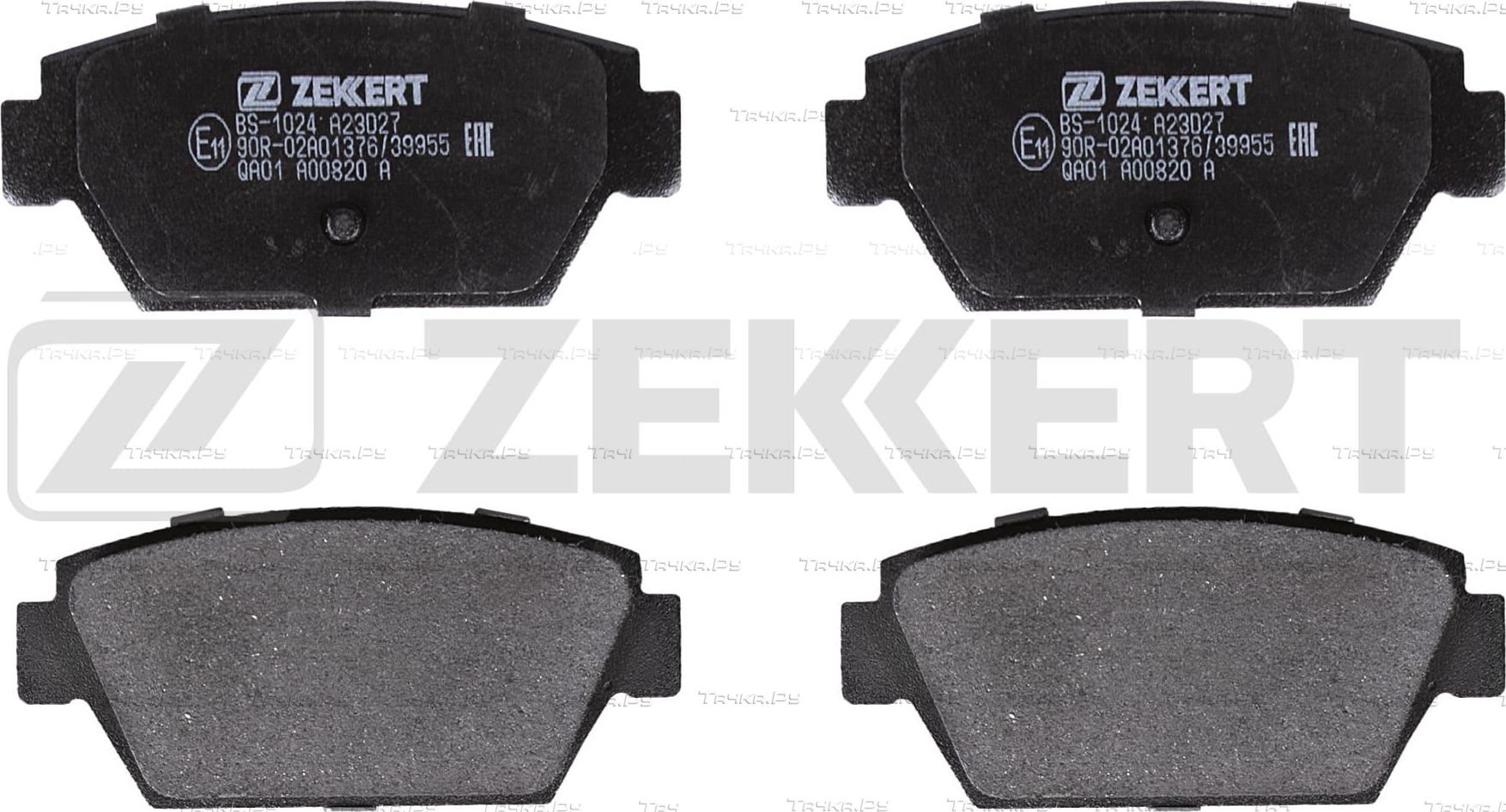 Тормозные колодки Zekkert задние для Mitsubishi Galant VII 1992-1996. Артикул BS-1024