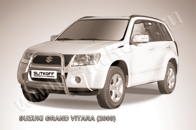 Кенгурятник Slitkoff d57 высокий для Suzuki Grand Vitara III 5-дв. 2008-2012. Артикул SGV08004